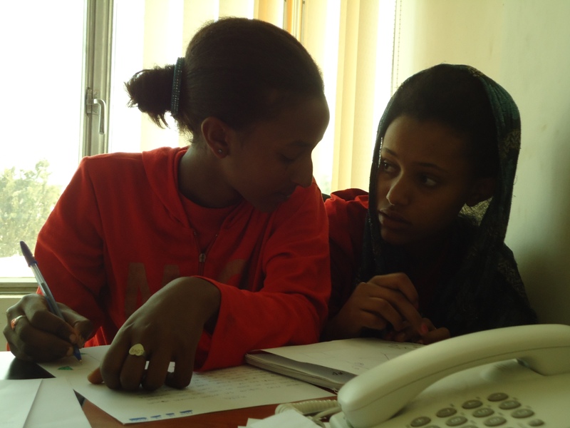 Semhal neguse and semhal Gmeskel are writing letter