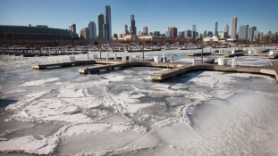 Még a Nagy-tavak is befagytak a hideg amerikai télben