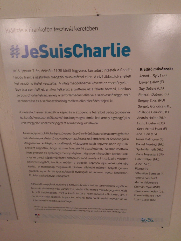 Je suis Charlie – kiállítás a Francia Intézetben
