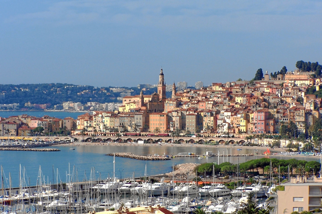 Menton, Aussicht vom Boulevard de Garavan