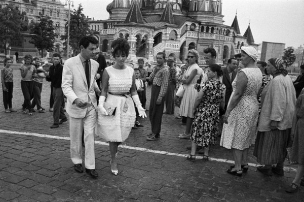 Elizabeth Taylor egy moszkvai filmfesztiválon 1961-ben