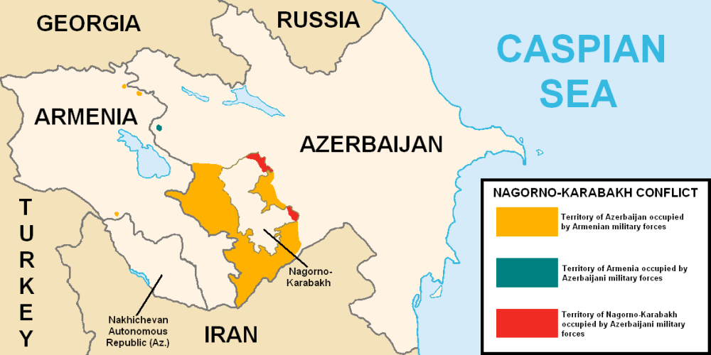 Hegyi-Karabah térképe (Wikimedia Commons)