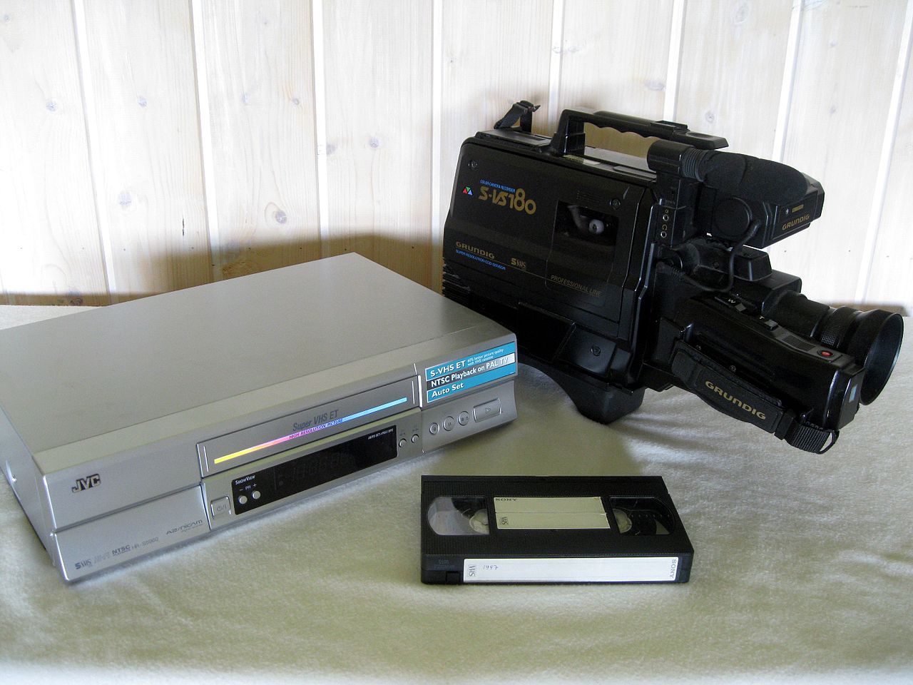 VHS_recorder,_camera_and_cassette