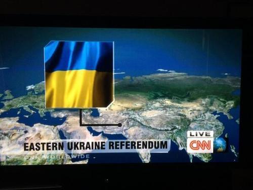 Valamiért a CNN szerint  Pakisztánban tartották a kelet-ukrán referendumot.