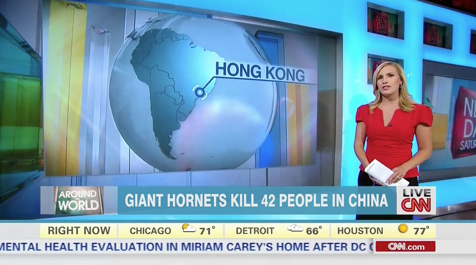 Dél-Amerika a CNN-nek is gondot okozott. Valamiért összekeverte Sao Paulót és Hongkongot. 