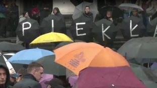 Tüntetés Lengyelországban az abortusz jogáért – videó