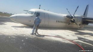Futómű nélkül landolt egy utasszállító repülőgép a nairobi repülőtéren