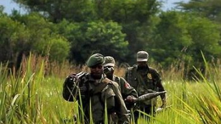 Kongói katonák a brit olajtársaság zsoldjában