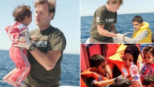Szíriai gyerekeket mentett menekülthajókról a Walking Dead sztárja