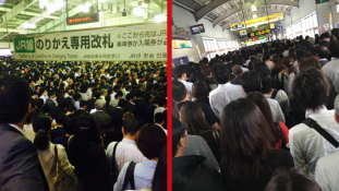 Ez történik, ha leáll a vonat a tokiói csúcsforgalomban – őrület