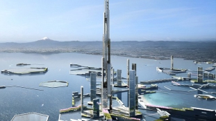 Ilyen lesz a futurisztikus új Tokió, 1600 méteres felhőkarcolóval