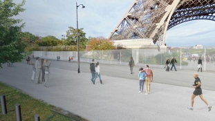 Antiterrorista üvegfal az Eiffel-torony körül